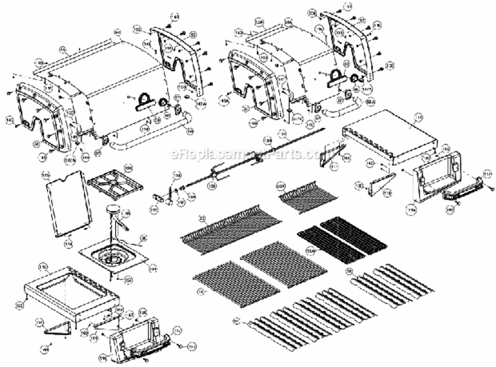 Page A Diagram and Parts List for  Broil King Grill